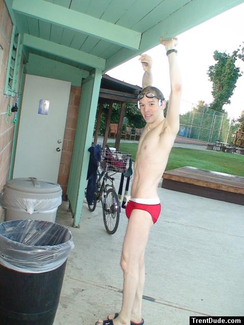 pull-ups in a red speedo (best)