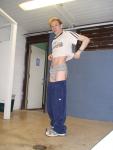 Adidas sweats over grey tommy underwear