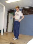 Adidas sweats over grey tommy underwear
