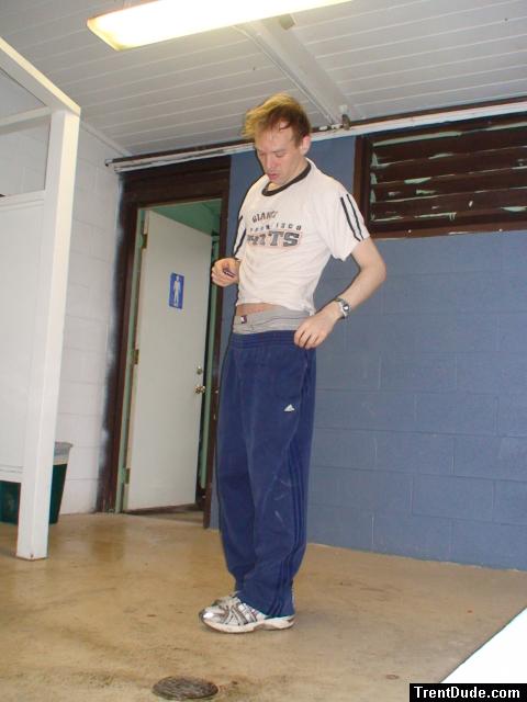 Adidas sweats over grey tommy underwear