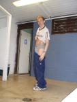 Adidas sweats over grey tommy underwear