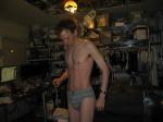 Grey tommy hilfiger underwear, swimmer build