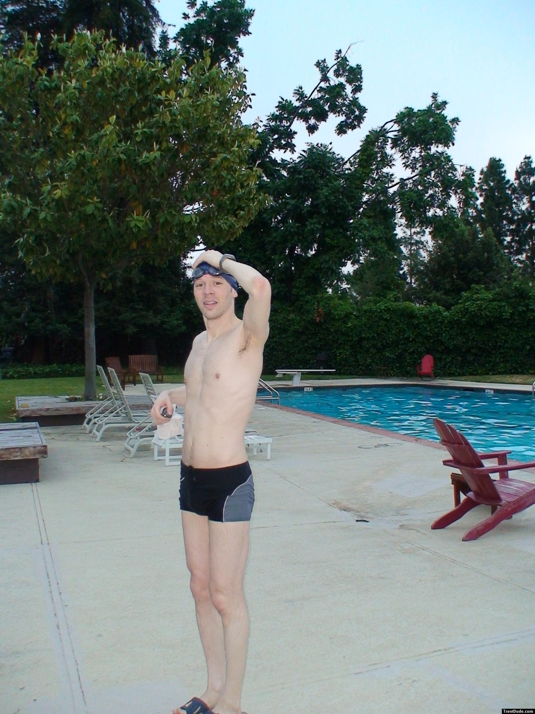 Calvin klein swim briefs at the pool