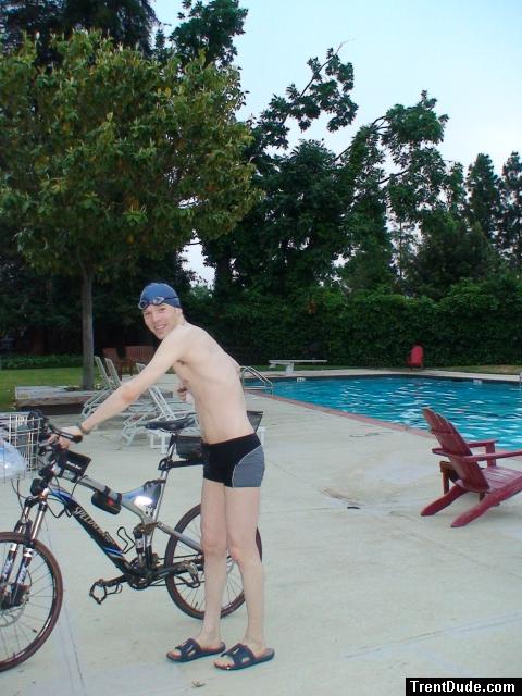 Calvin klein swim briefs at the pool