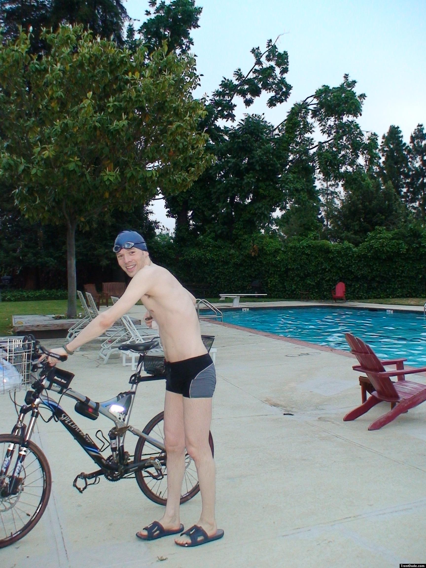 Calvin klein swim briefs at the pool