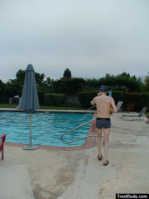 Calvin klein swim boxers at the pool