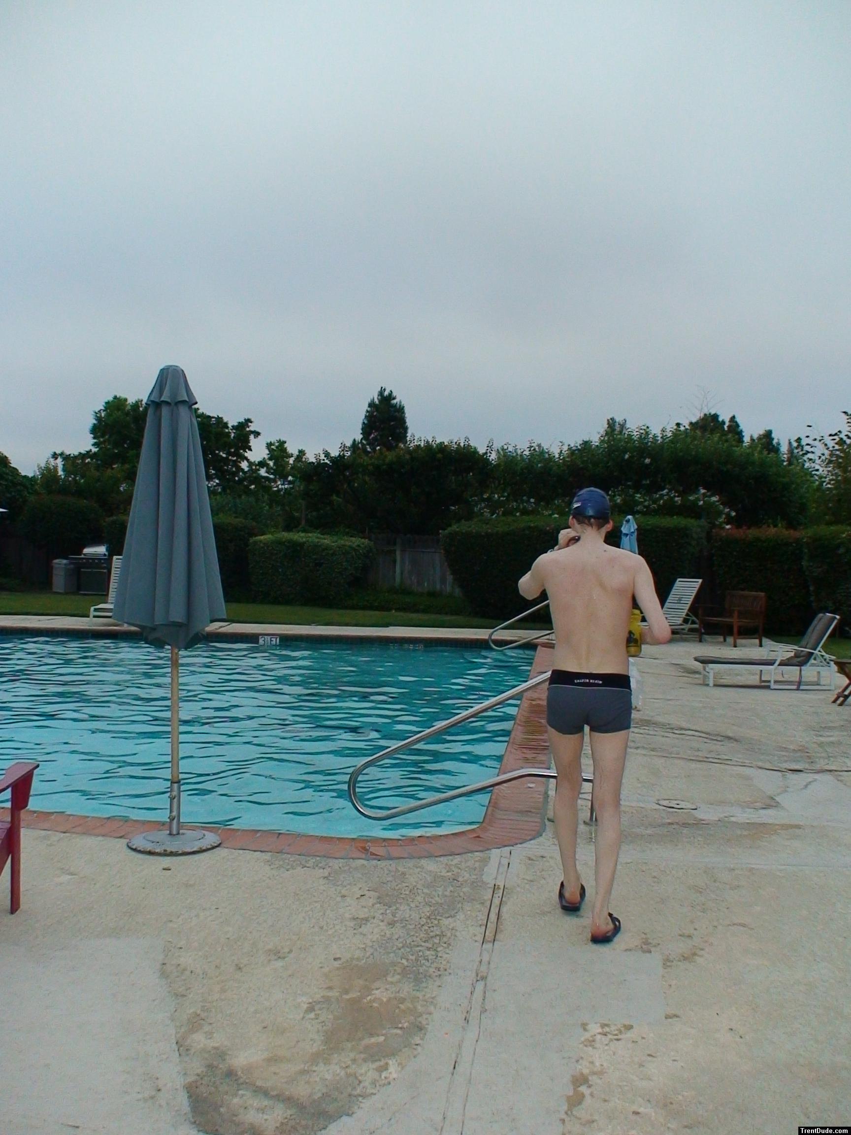Calvin klein swim boxers at the pool