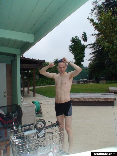 Calvin klein swim boxers at the pool