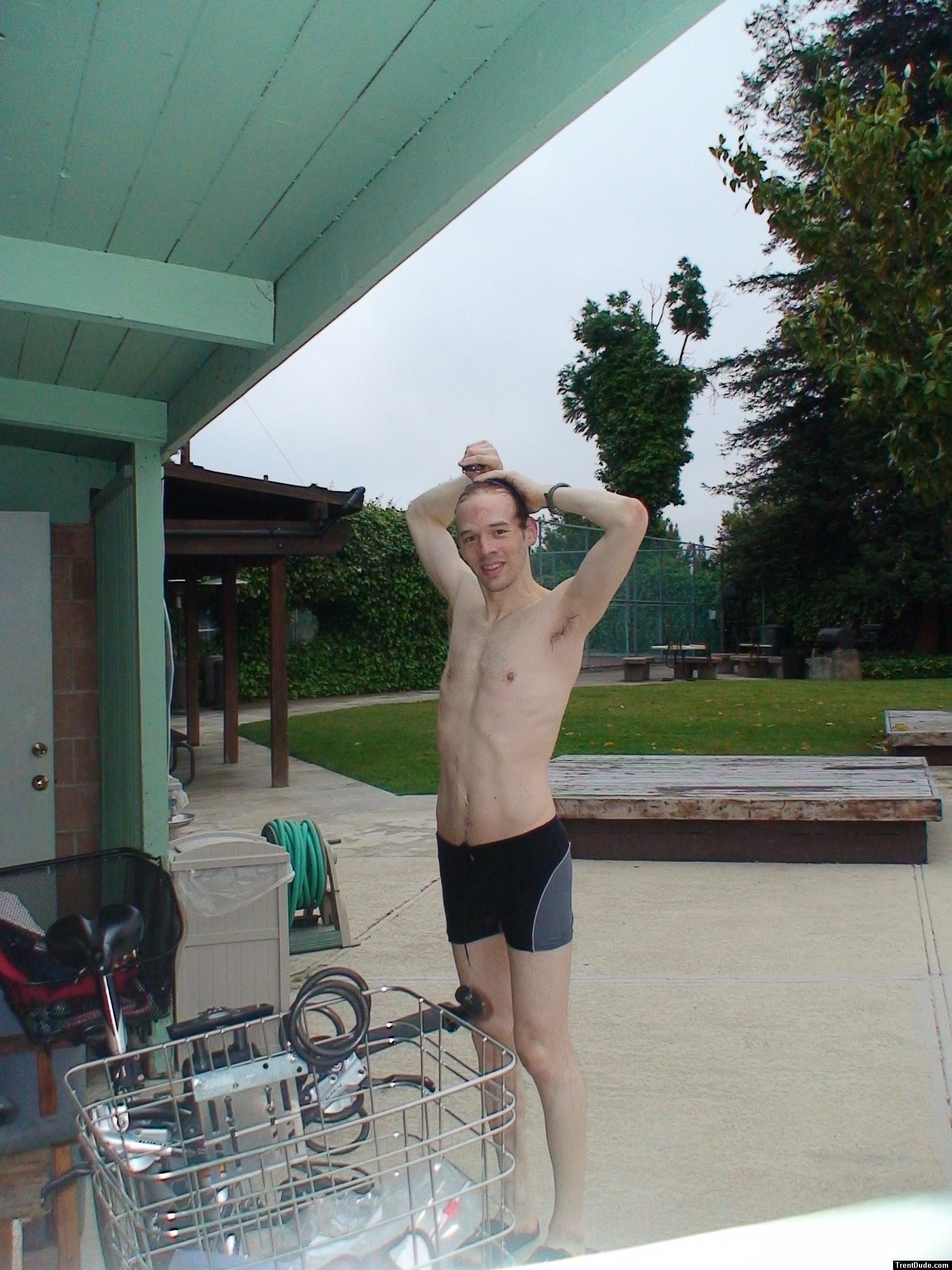 Calvin klein swim boxers at the pool