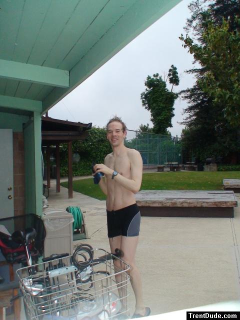 Calvin klein swim boxers at the pool