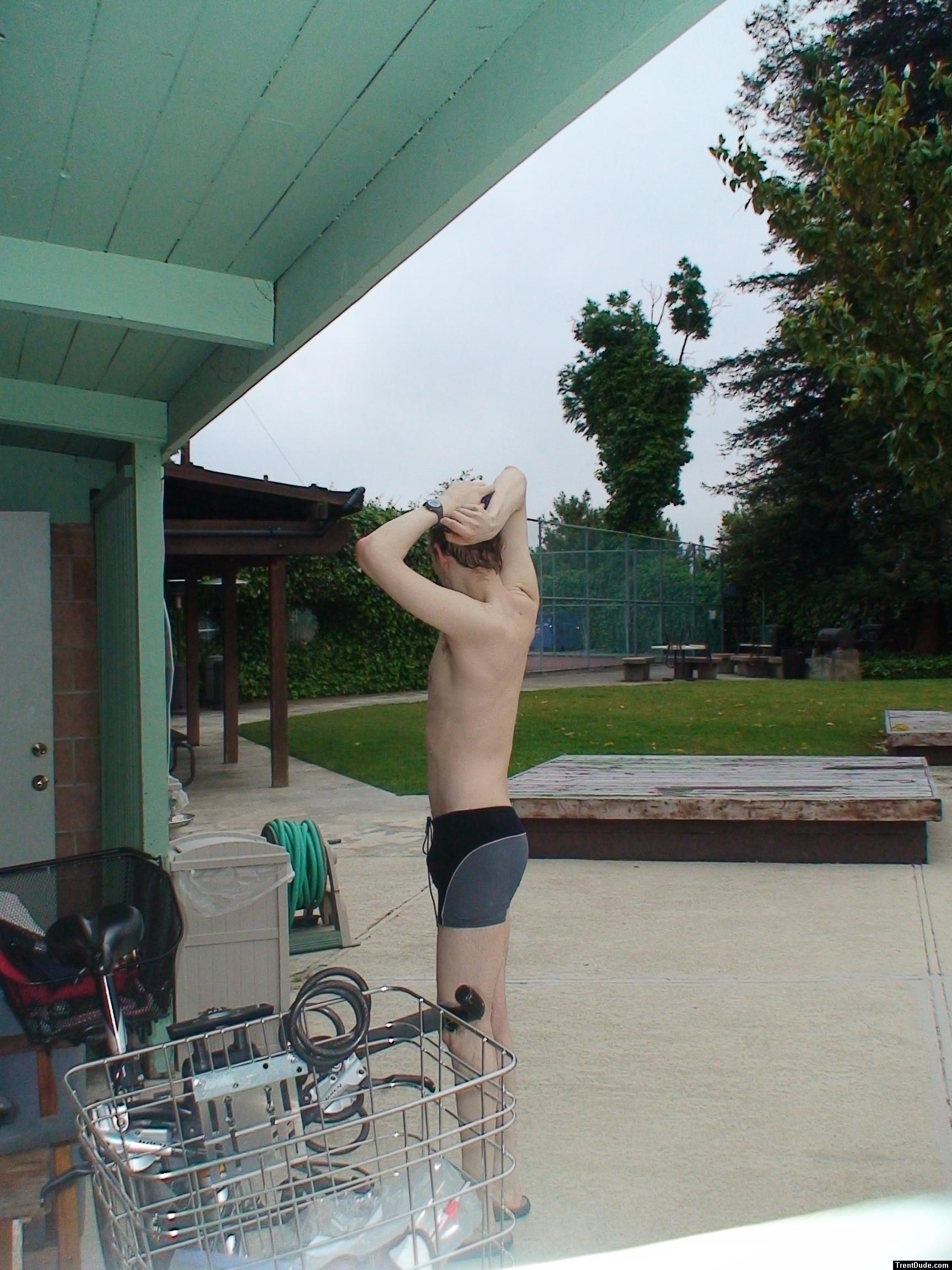 Calvin klein swim boxers at the pool