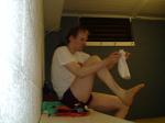 red hanes, socks