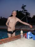 black speedo  and Cyclops CYC-HC5-W Orion 5-LED Hat Clip Light, White Bulb from amazon.com