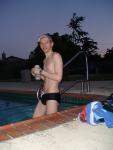 swimmer in a black speedo
