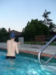 Black speedo at the swimming pool