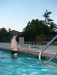 Black speedo at the swimming pool