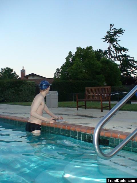 Black speedo and a peanut