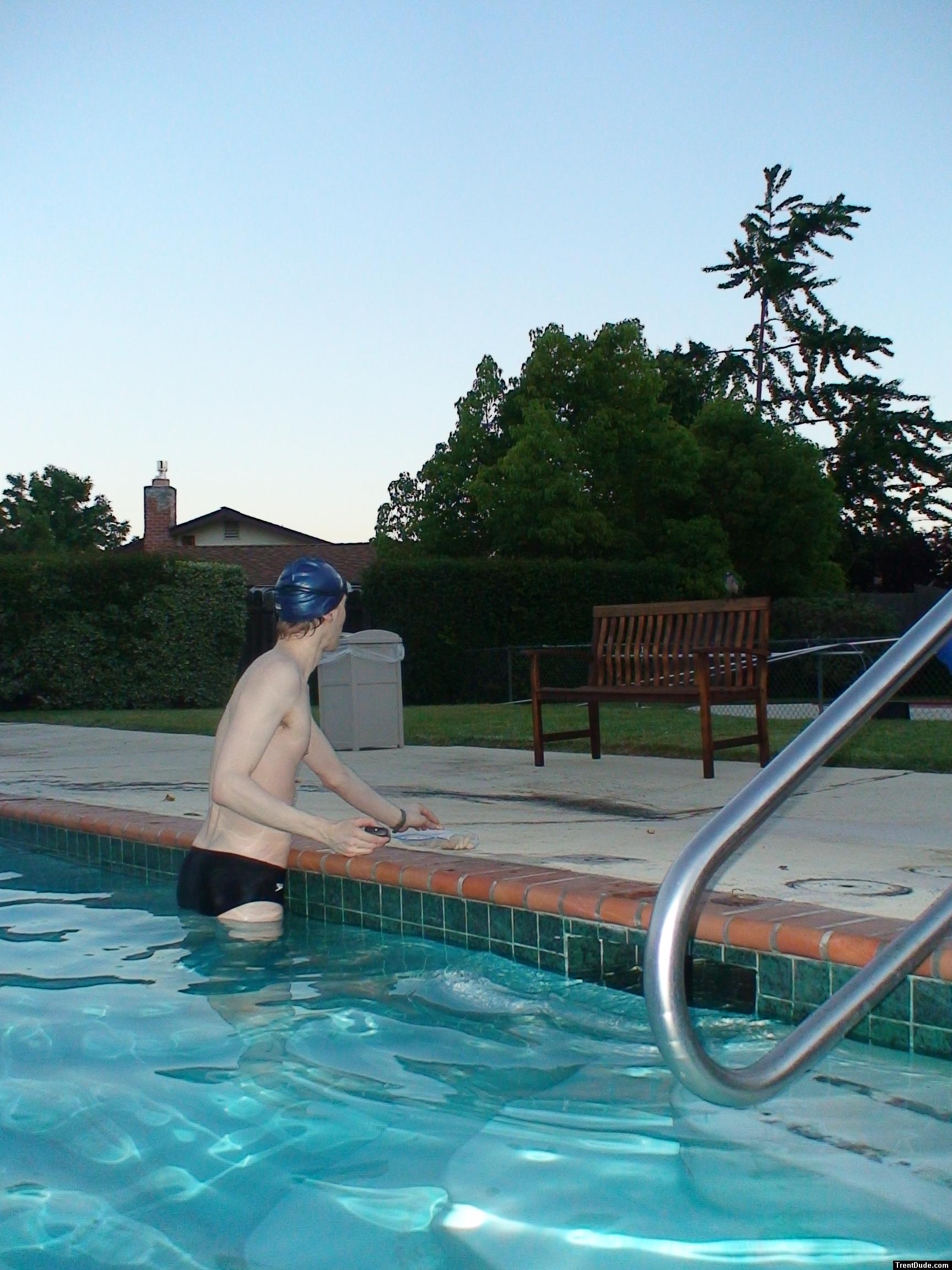 Black speedo and a peanut