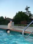 Black speedo at the swimming pool