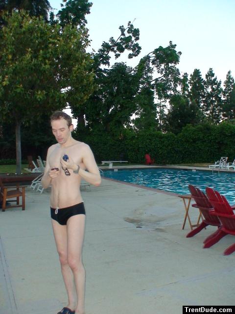 checking his workout times