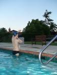 Black speedo at the swimming pool