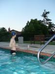Black speedo at the swimming pool