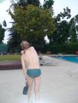 green Nike swim brief (rear)