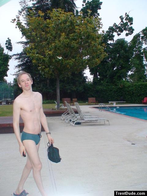 green swim bag and a green nike speedo