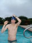 Green Nike speedo swim brief at the pool