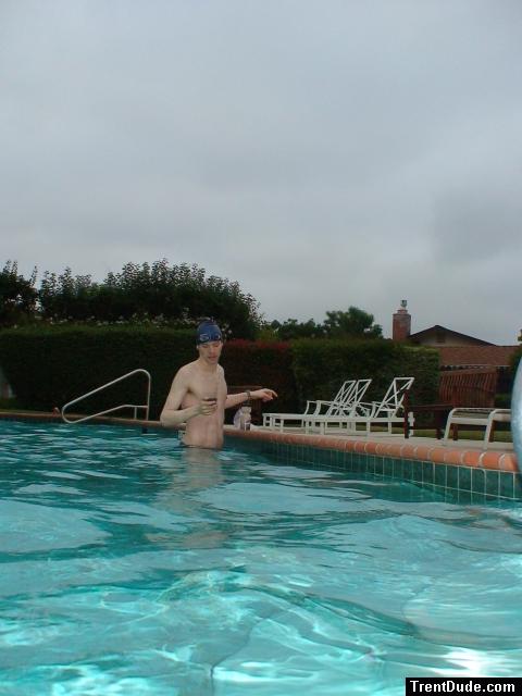 at the pool
