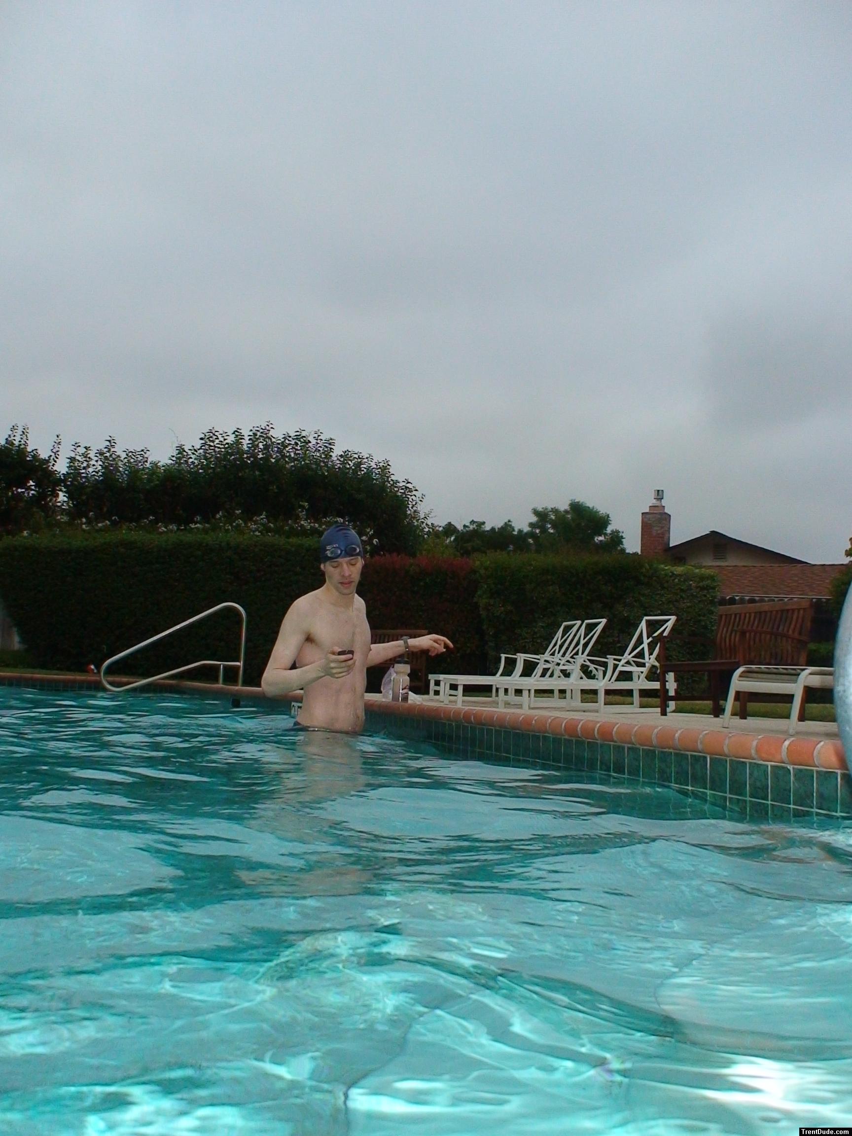 at the pool