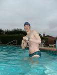 Green Nike speedo swim brief at the pool