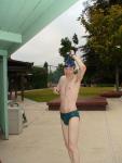 Green Nike speedo swim brief after a swim