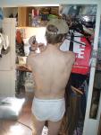 White Calvin klein Hip Brief (S) (rear)