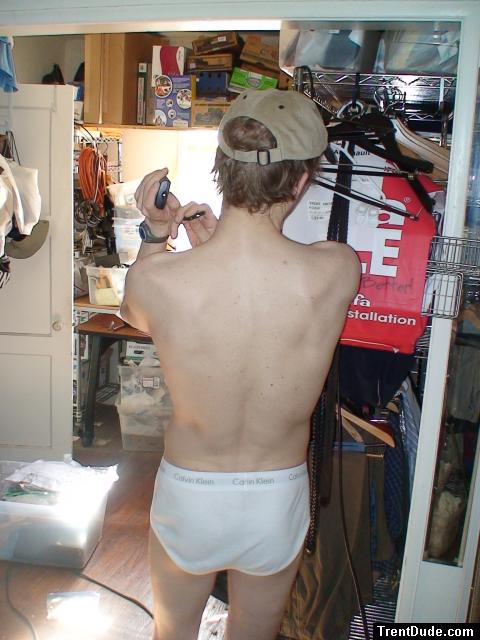 White Calvin klein Hip Brief (S) (rear)