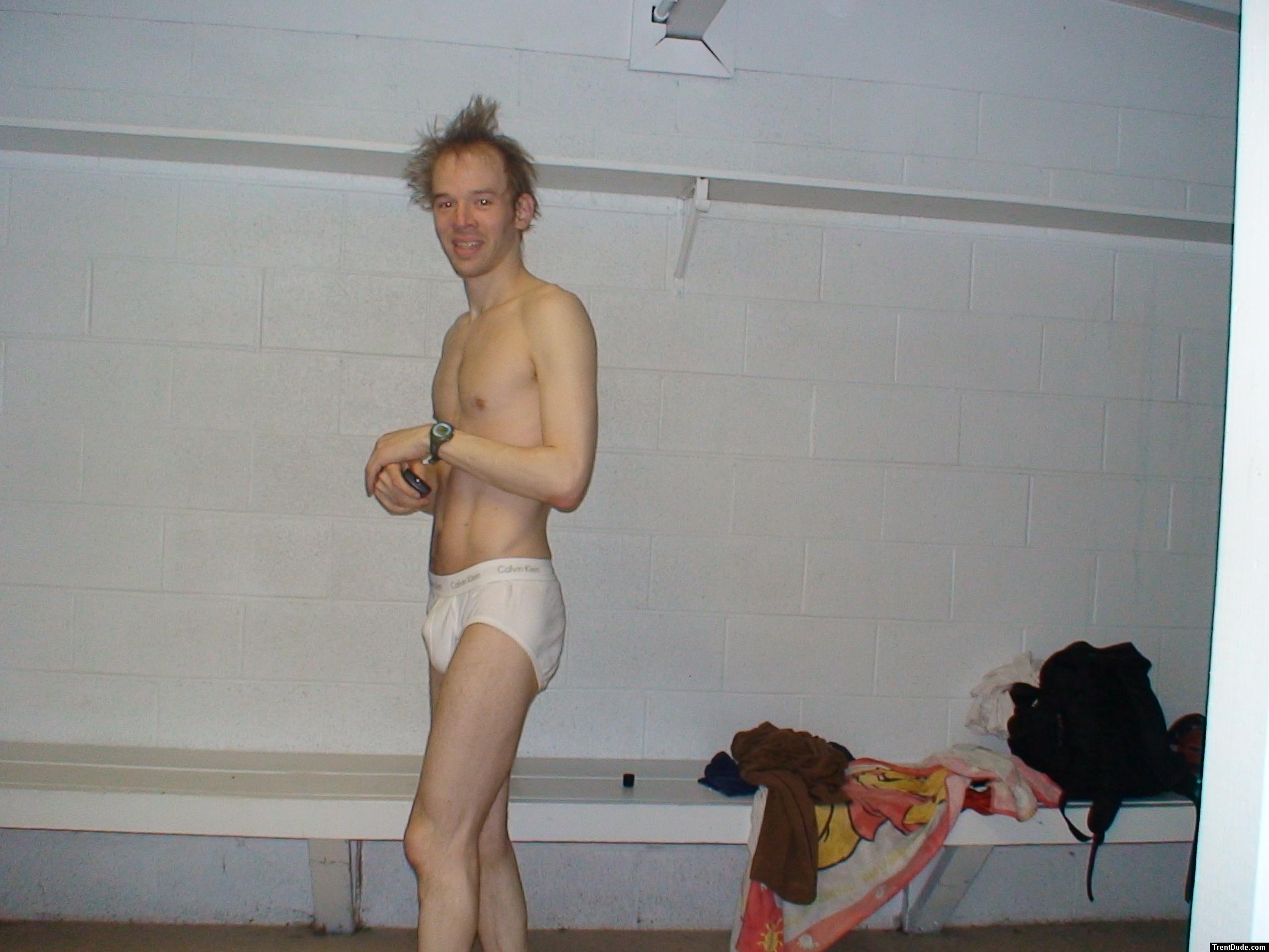 Calvin klein Hip Brief (S) in the swim locker room (hair)