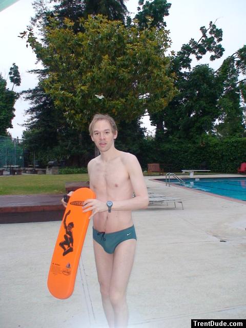 Trying out to be lifeguard (in a green Nike speedo swim brief) best!