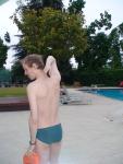 Trying out to be lifeguard (in a green Nike speedo swim brief) (rear) (back) best