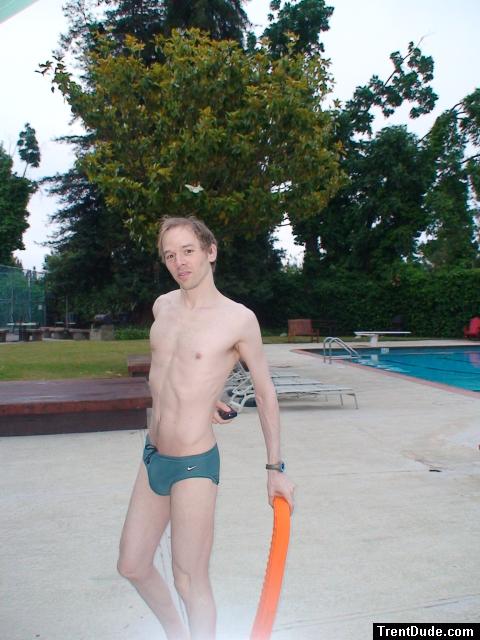 Trying out to be lifeguard (in a tight fitting green Nike speedo swim brief)  (pouch) best