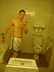 White addidas basketball shorts - shirtless