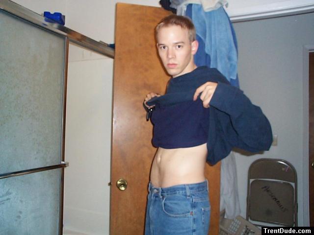 Cooling off on a hot day.  Blue Levis jeans