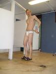 white tommy brief and nike slippers, feet (best)