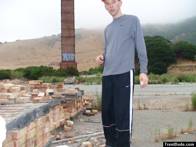 Brickyard photoshoot.  Nike Dri-Fit long sleve shirt and track pants (for sale) - This photoshoot is accompanied by a video in t