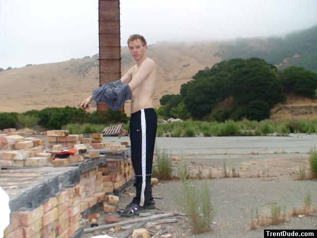 Brickyard photoshoot.   Nike track pants (for sale)