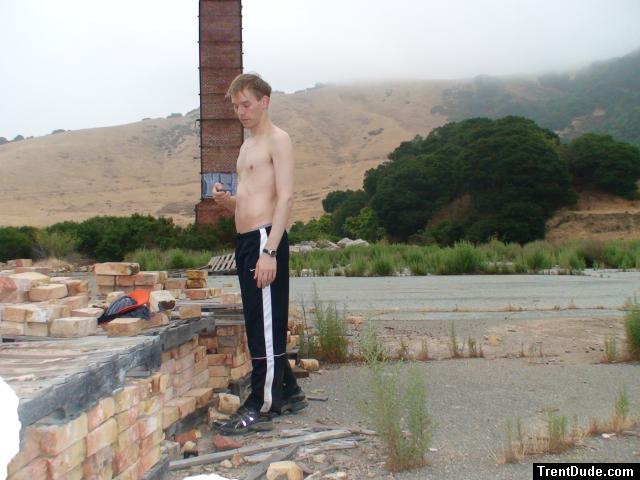 Brickyard photoshoot.   Nike track pants (for sale)