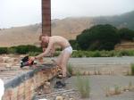 Brickyard photoshoot.   broken in jockey sport underwear (for sale)