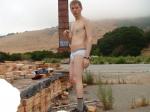 Brickyard photoshoot.  WAY BROKEN IN jockey sport underwear (for sale)