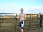 Shirtless on the ranch