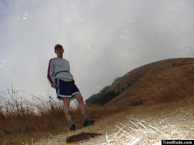 Blue Addidas shorts, Reebok long sleve shirt, on the farm