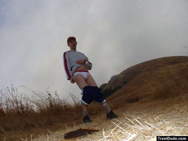 Calvin Klein Hip brief, outdoors on the farm